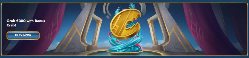 Promoción de cangrejo OceanSpin Bonus con una recompensa de €300.